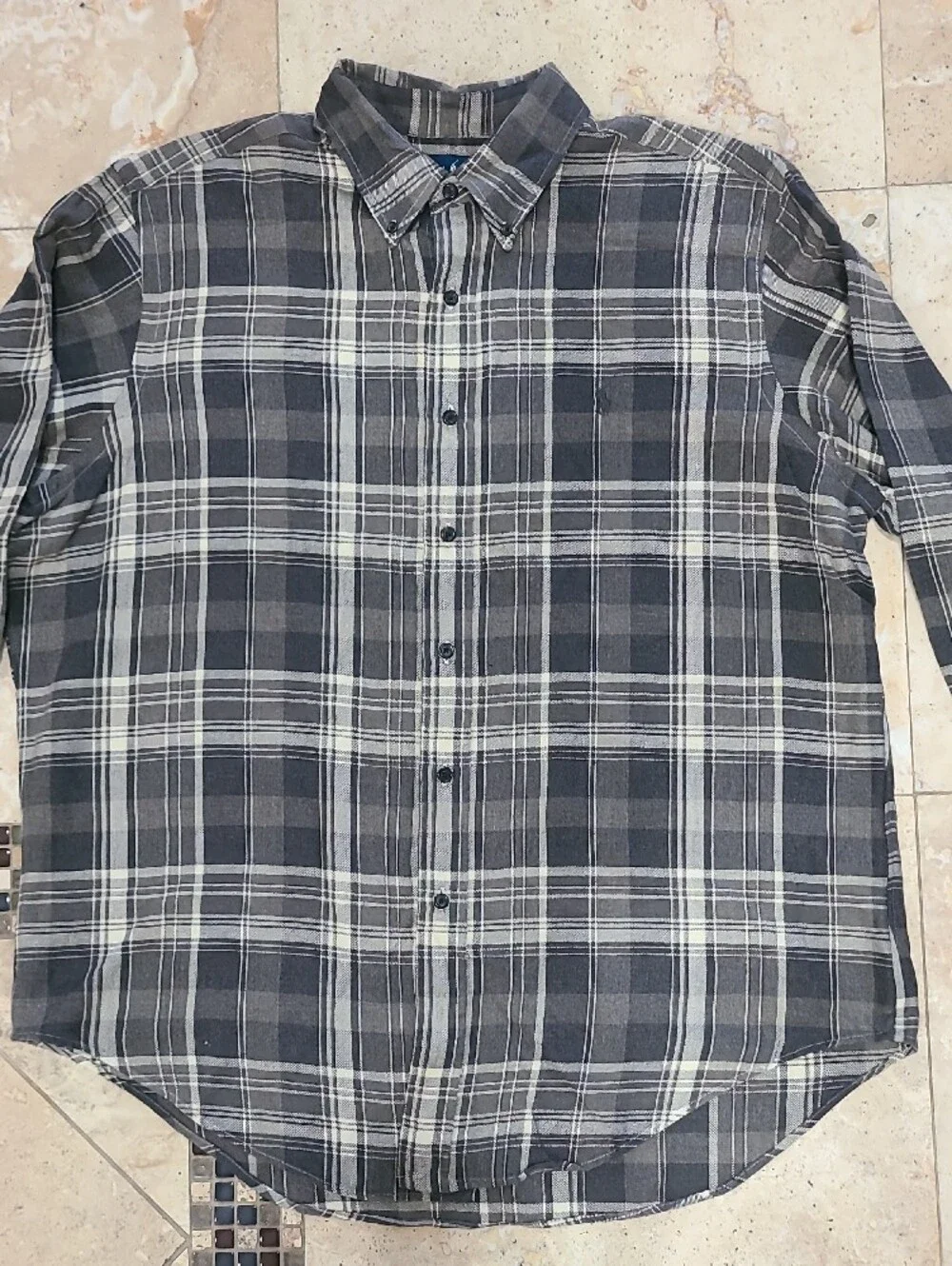 Polo by Ralph Lauren Gray Plaid Button-Down Shirt